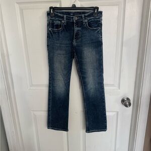 BKE Dark Blue Straight Leg Jeans